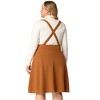 Agnes Orinda Plus Size Suspender Skirt for Women Detachable Strap A-Line Skirts - 4 of 4