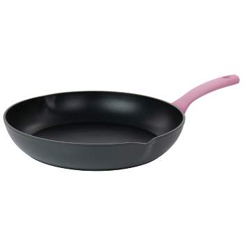 Oster Rigby 12 Inch Aluminum Nonstick Frying Pan in Pink with Pouring Spouts