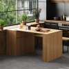 FUFU&GAGA Wooden Kitchen Island Extendable Desk Kitchen Cabinet Adjustable Tabletop Table - 3 of 4