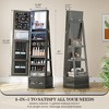 Fredees 360° Swivel Jewelry Organizer with Full-Length Mirror & Lights, Standing Armoire with Drawers, Large Jewelry & Makeup Storage - 2 of 4