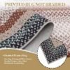 Vintage Braided Doormat, Washable Low-Pile Non-Slip Non-Shedding Small Rug for Entrance, Bedroom, Living Room, Kitchen, Farmhouse Decor - 3 of 4