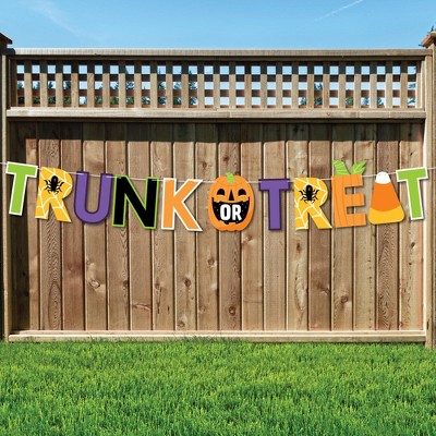 Big Dot of Happiness Trunk or Treat - Large Halloween Car Parade Party Decorations - Trunk or Treat - Outdoor Letter Banner