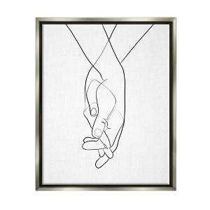 Stupell Industries Hands Intertwined Romantic Gesture Minimal Linework - 1 of 4