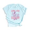 Long Live Country Girls Glitter - Womens Short Sleeve Graphic T-Shirt - 3 of 4