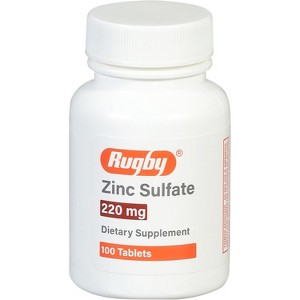 Rugby Zinc Sulfate 220mg Capsules, 100 Count - 1 of 4