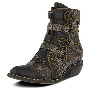 L'Artiste Rodeha Women's Bootie with Buckle Closure - Black - EU