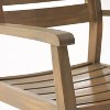 Sapphtopaz Outdoor Dining Chair Wood Frame Patio Chairs with Slatted Seat for Poolside, Garden, Backyard - 3 of 4