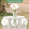 2PCS Calla Lily Artificial Flowers in Glass Vase with Faux Water, Real Touch Latex Fake Flowers for Table Centerpiece Home Office Decor, White - 3 of 4