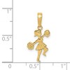 Black Bow Jewelry 14k Yellow Gold Small Cheerleader Pendant - 4 of 4