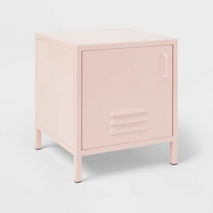 Pink Metal Locker Kids' Nightstand - Pillowfort™ - 1 of 4