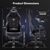 CAVINAS Gaming Chair with Retractable Footrest,Ergonomic Office Chair with Adjustable Lumbar Support,Racing Computer Chair with 350LBS Capacity - 3 of 4