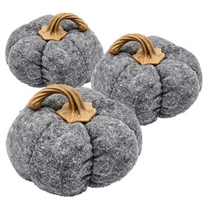 TopComfy Decorative Object Glass Christmas Ball Ornaments Set of 4 for Holiday Tree Decor, Gray, 12"*10"*7" - 1 of 4