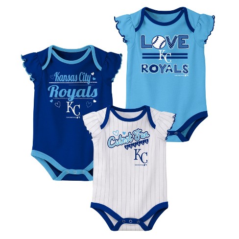 MLB Infant Girls’ 3-Pack Bodysuits - Kansas City Royals