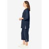 Woman Within Plus Size 2-Piece Striped French Terry Set - 4 of 4