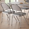 Whizmax Folding Chairs 4 Pack, Metal Foldable Chair with Cushion and Non-Slip Feet Pads, PU Party Chairs for Indoors and Outdoors, Dining Room - 4 of 4