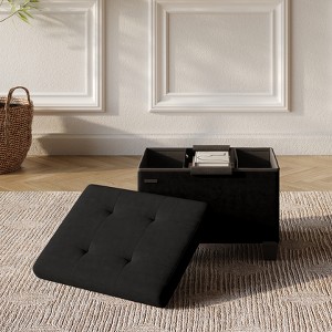 StorageBud Storage Ottoman for Bedroom End of Bed, Velvet Storage Bench, Large Storage Ottoman Bench, Entryway Bench with Storage - 1 of 4
