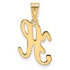 Black Bow Jewelry 14k Yellow Gold, Mimi Collection, Small Script Initial H Pendant - 3 of 4