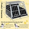 Wood Dog Crate Furniture with Hidden Food Bowl Drawer Double Doors Indoor Dog Kennel End Table with Cushion for Small Dogs - LAOTIES - 3 of 4