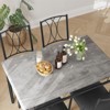 Dining Table Set, Space Saving Kitchen Table and Upholstered Chairs with Metal Legs, Compact Table for Apartment or Small Kitchen - 4 of 4