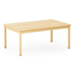 Guidecraft EdQ Toddler Table - Natural: Rectangle Wooden Activity Table for Kids, 30"x48" | Toddler Desk for Playroom, Preschool & Daycare - 1 of 4