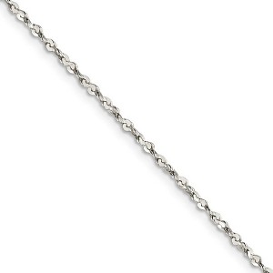 Black Bow Jewelry 1.8mm, Sterling Silver D/C Twisted Solid Serpentine Necklace - 1 of 4