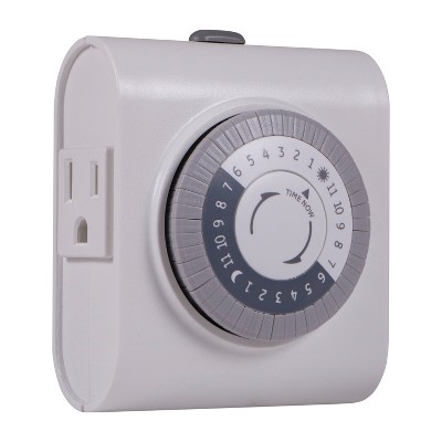 Complete Home Dual Outlet 24-Hour Timer White