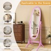 Dolonm Queen Anne Style 16 in. W x 59.25 in. H Floor Mirror Standing Mirror Tilting Oval Wood Full Length Mirror - 2 of 4