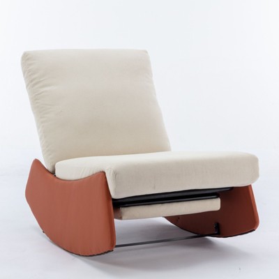 NicBex Corduroy Fabric Glider Rocking Chair,Upholstered Nursery Rocking Chairs with Footrest,Modern Rocking Chair,Nursing Chair for Bedroom