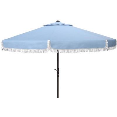 Milan Fringe 9Ft Crank Push Button Tilt Umbrella - PAT8008 - Safavieh