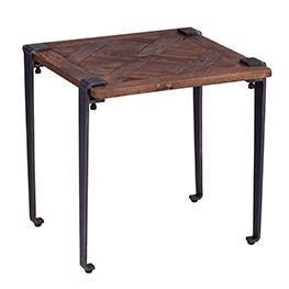 Talvia Square Reclaimed Wood End Table Brown - Aiden Lane