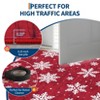 Christmas Area Rug Washable Rug for Living Room Non-Slip Soft Bedroom Rugs Snowflake Pattern Floor Cover Low Pile No-Shedding Indoor Carpet - 4 of 4