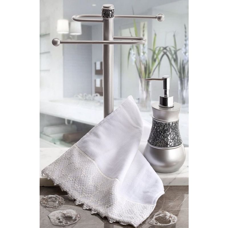 Creative Scents Brushed Nickel Towel Stand, 3 of 6