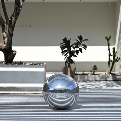 Yescom 20" Inflatable Mirror Ball Giant Reusable Large Disco Balloon Decoration for Party Wedding Event Stage Decor Silver