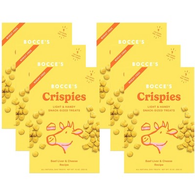 Bocce's Bakery Beef Liver and Cheese Recipe Snack Sized Treats - Case of 6/10 oz