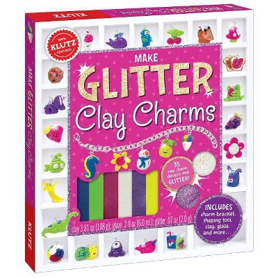 Make Glitter Clay Charms - (Paperback)