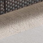 gray cushion/brown wicker