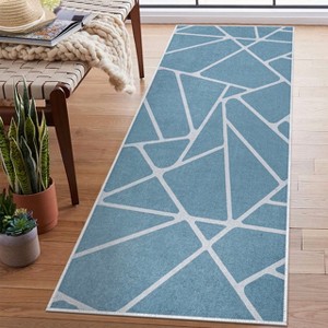 Sussexhome Non Skid Cotton Washable Laundry Room Indoor Runner Rug, 20" x 59" - 1 of 4