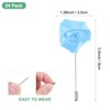Unique Bargains Ribbon Alloy Multipurpose Use Durable Flower Lapel Pin 3.5 x 1.38 Inch  24 Pcs - 3 of 4