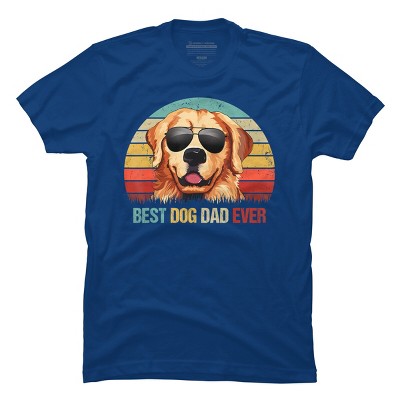 Men's Design By Humans Best Dog Dad Ever Golden Retriever By LuckyCharm99 T-Shirt