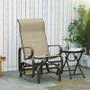 Outsunny Gliding Lounger Chair, Outdoor Swinging Chair with Smooth Rocking Arms and Lightweight Construction for Patio Backyard - 3 of 4