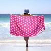 Polka Dot Oversized 34" x 64" Cotton Beach Towel - Blue Nile Mills - 2 of 4