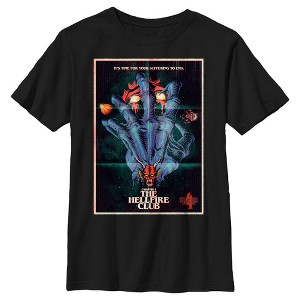 Boy's Stranger Things Retro Hellfire Club Poster T-Shirt - 1 of 4