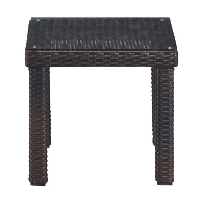 target wicker side table