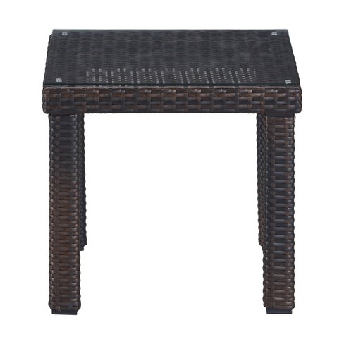 Tahoe Outdoor Side Table Brown Wicker Serta Target