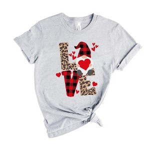 Simply Sage Market Women's Leopard Gnome Love Short Sleeve Graphic Tee - 1 of 3