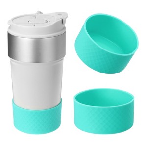 Unique Bargains Silicone Anti-Slip Protective Reusable Water Bottle Boot 2 Pcs - 1 of 4