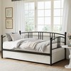 Twin Daybed Without Trundle, Metal Twin Size Day Bed, Heavy-Duty Steel Slatted Support, for Living Rooms, Bedrooms, No Spring Mattress Required - 4 of 4