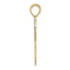 Black Bow Jewelry 14k Yellow Gold, White Rhodium Polished and Textured Palm Tree Pendant - 2 of 4
