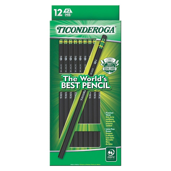 12 ct ticonderoga pencils