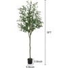 Artificial Olive Tree, Ornaments Fake Potted Olive Tree for Modern Home Office Living Room Floor Decor - 2 of 4